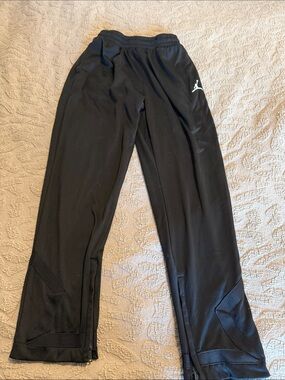 Jordan Black Track Pants with White Jumpman